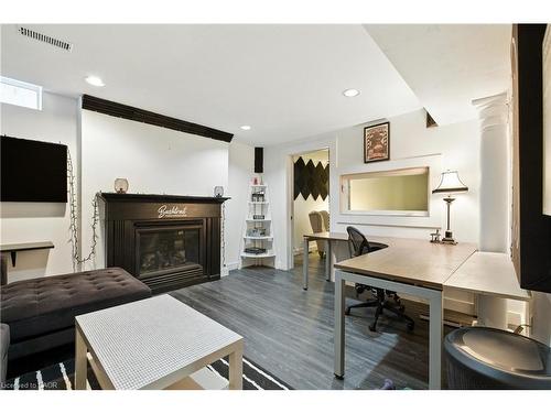 2139 Bushtrail Court, Burlington, ON - Indoor Photo Showing Living Room With Fireplace