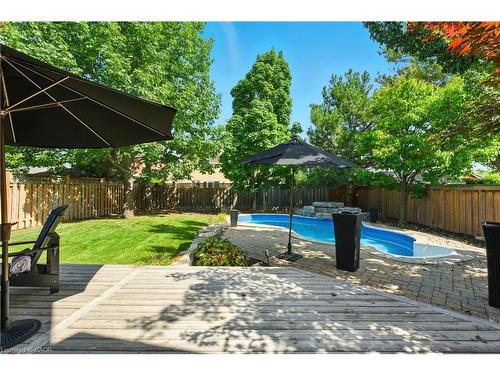 2139 Bushtrail Court, Burlington, ON - Outdoor With In Ground Pool With Deck Patio Veranda With Backyard