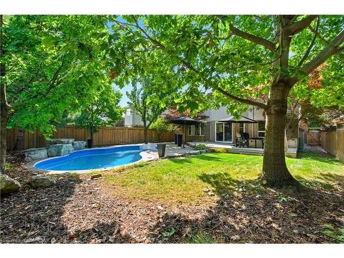 2139 Bushtrail Court, Burlington, ON - Outdoor With In Ground Pool With Backyard