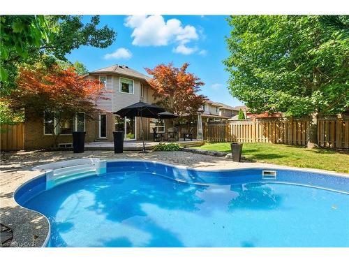 2139 Bushtrail Court, Burlington, ON - Outdoor With In Ground Pool With Backyard