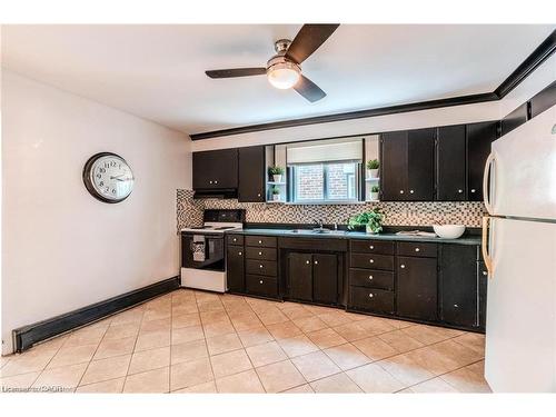 95 Paradise Road N, Hamilton, ON - Indoor Photo Showing Kitchen With Double Sink