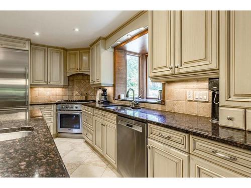 225 Shoreacres Road, Burlington, ON - Indoor Photo Showing Kitchen With Stainless Steel Kitchen With Double Sink With Upgraded Kitchen