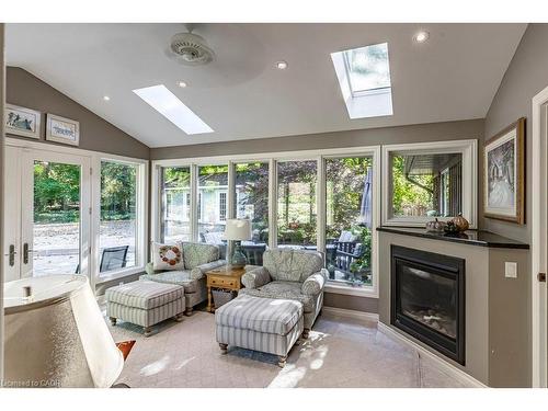 225 Shoreacres Road, Burlington, ON - Indoor Photo Showing Living Room With Fireplace
