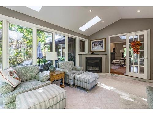 225 Shoreacres Road, Burlington, ON - Indoor Photo Showing Living Room With Fireplace