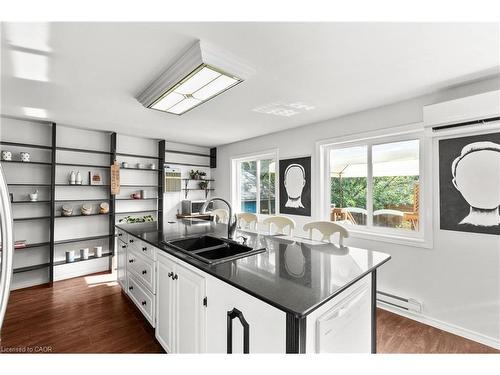 99 Burris Street, Hamilton, ON - Indoor Photo Showing Kitchen With Double Sink
