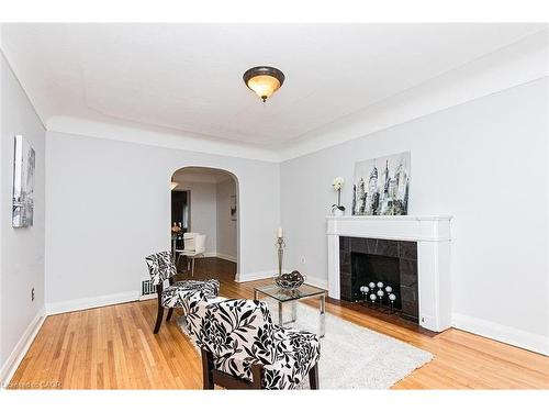 19 Gilmour Place, Hamilton, ON - Indoor Photo Showing Living Room With Fireplace