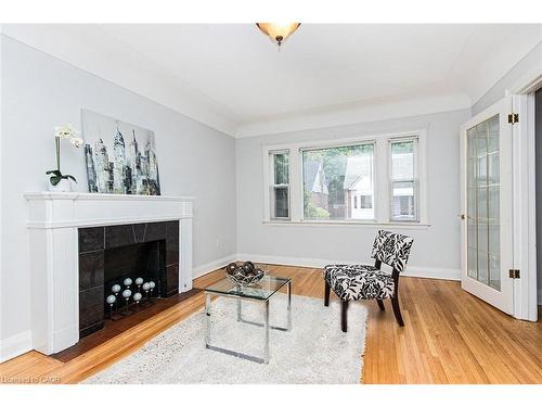 19 Gilmour Place, Hamilton, ON - Indoor Photo Showing Living Room With Fireplace