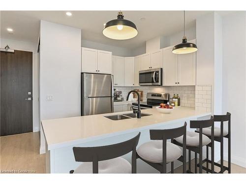 507-101 Locke Street S, Hamilton, ON - Indoor Photo Showing Kitchen With Stainless Steel Kitchen With Double Sink With Upgraded Kitchen
