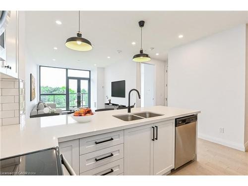 507-101 Locke Street S, Hamilton, ON - Indoor Photo Showing Kitchen With Double Sink With Upgraded Kitchen