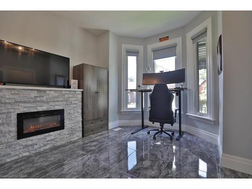 48 Pearl Street N, Hamilton, ON - Indoor Photo Showing Living Room With Fireplace