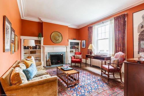 45 Markland Street, Hamilton, ON - Indoor Photo Showing Living Room With Fireplace