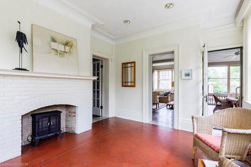 45 Markland Street, Hamilton, ON - Indoor Photo Showing Living Room With Fireplace