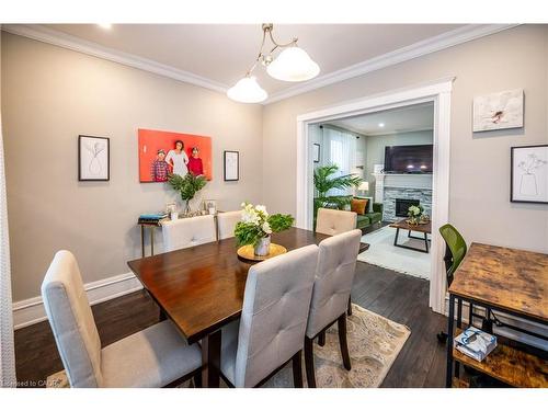 43 Princess Street, Hamilton, ON - Indoor Photo Showing Dining Room With Fireplace