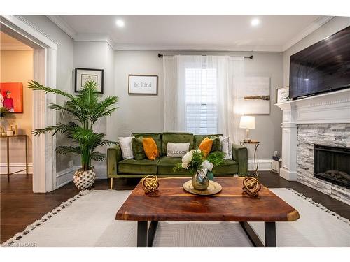 43 Princess Street, Hamilton, ON - Indoor Photo Showing Living Room With Fireplace