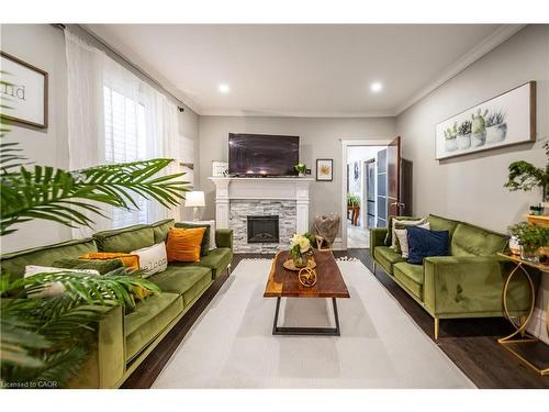 43 Princess Street, Hamilton, ON - Indoor Photo Showing Living Room With Fireplace
