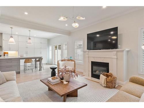 2301 Baronwood Drive, Oakville, ON - Indoor Photo Showing Living Room With Fireplace
