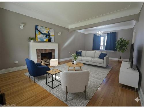 59 Dunkirk Drive, Hamilton, ON - Indoor Photo Showing Living Room With Fireplace