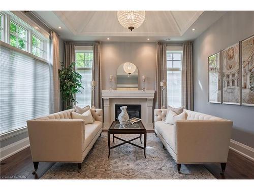 209 Donessle Drive, Oakville, ON - Indoor Photo Showing Living Room With Fireplace