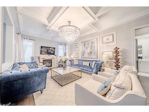 3096 Daniel Way Way, Oakville, ON - Indoor Photo Showing Living Room With Fireplace