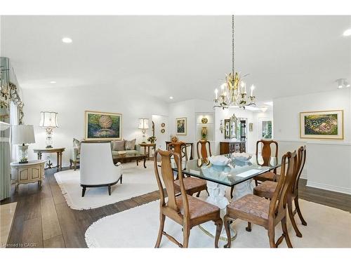 1104 Crofton Way, Burlington, ON - Indoor Photo Showing Dining Room With Fireplace