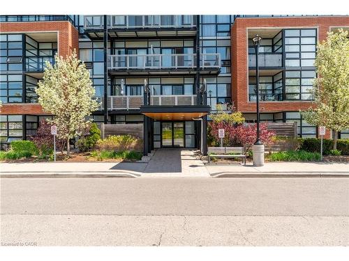 412-155 St. Leger Street, Kitchener, ON - Outdoor With Balcony With Facade
