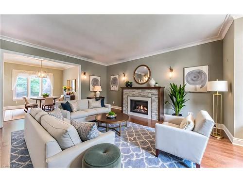 2 Morningview Place, Kitchener, ON - Indoor Photo Showing Living Room With Fireplace