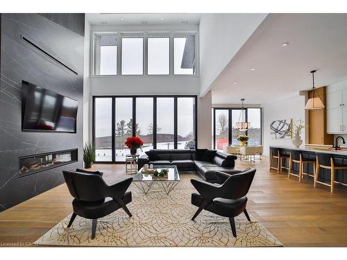 2284 Sideroad 1, Burlington, ON - Indoor With Fireplace