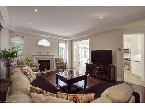 3308 Granite Gate, Burlington, ON - Indoor Photo Showing Living Room With Fireplace