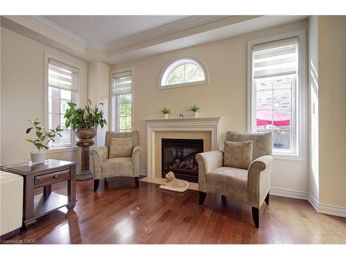 3308 Granite Gate, Burlington, ON - Indoor Photo Showing Living Room With Fireplace