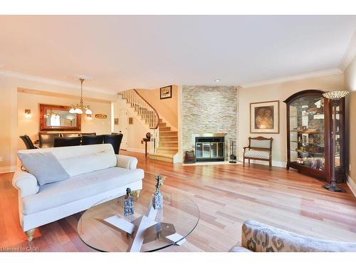 68 Tradewind Drive, Oakville, ON - Indoor Photo Showing Living Room With Fireplace