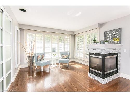 358 Green Acres Drive, Waterloo, ON - Indoor Photo Showing Living Room With Fireplace