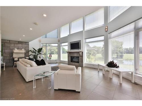 1270 1 Side Road, Burlington, ON - Indoor Photo Showing Living Room With Fireplace
