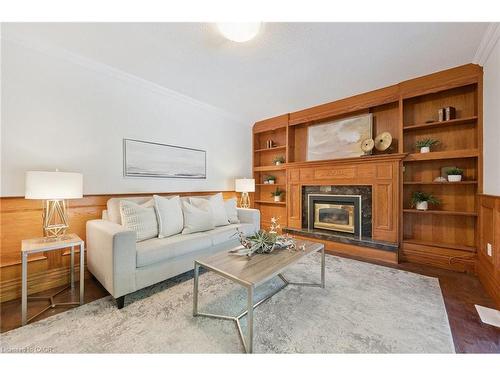 544 Glen Manor Boulevard, Waterloo, ON - Indoor Photo Showing Living Room With Fireplace