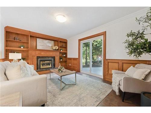 544 Glen Manor Boulevard, Waterloo, ON - Indoor Photo Showing Living Room With Fireplace