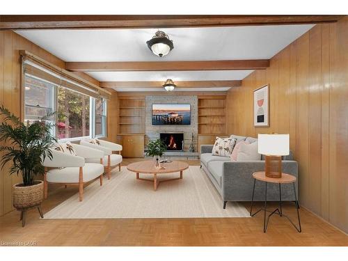 67 Elmhurst Drive, Hamilton, ON - Indoor Photo Showing Other Room With Fireplace