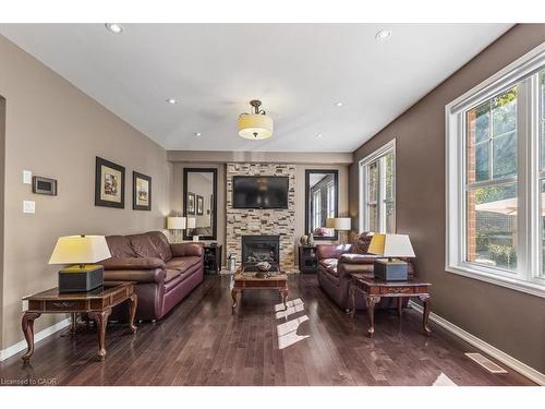 304 Falling Green Crescent, Kitchener, ON - Indoor Photo Showing Living Room With Fireplace