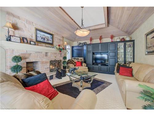 592 Manorwood Court, Waterloo, ON - Indoor Photo Showing Living Room With Fireplace