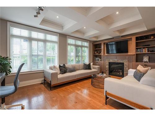 131 Brock Street, Oakville, ON - Indoor Photo Showing Living Room With Fireplace