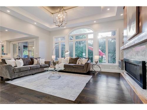 126 Mcgregor Crescent, Ancaster, ON - Indoor Photo Showing Living Room With Fireplace