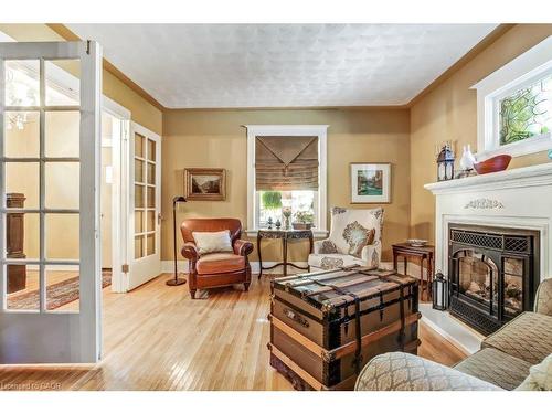 230 Graham Street, Woodstock, ON - Indoor Photo Showing Living Room With Fireplace