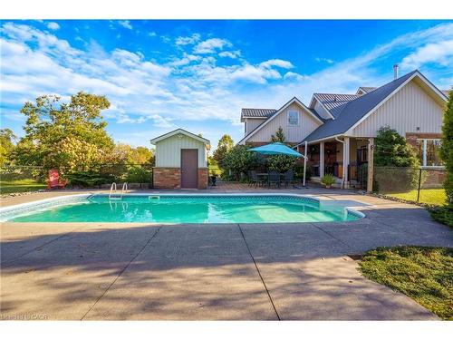 103 Powerline Road, Brantford, ON - Outdoor With In Ground Pool