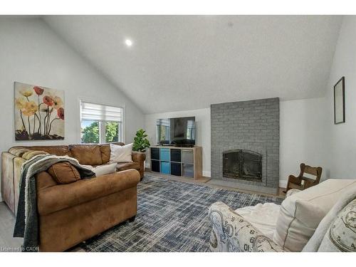 166 Westvale Drive, Waterloo, ON - Indoor Photo Showing Living Room With Fireplace