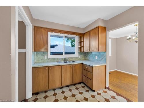112 Purdy Crescent, Hamilton, ON - Indoor Photo Showing Kitchen With Double Sink