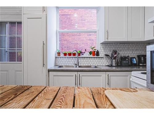 215 Mary Street, Hamilton, ON - Indoor Photo Showing Kitchen With Double Sink