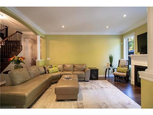 80 Sutherland Crescent, Ancaster, ON - Indoor Photo Showing Living Room With Fireplace