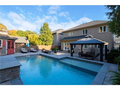 80 Sutherland Crescent, Ancaster, ON - Outdoor With In Ground Pool With Deck Patio Veranda With Backyard