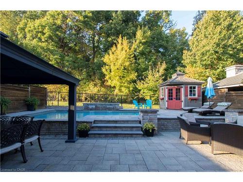 80 Sutherland Crescent, Ancaster, ON - Outdoor With In Ground Pool With Deck Patio Veranda