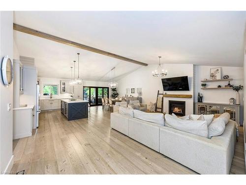 2560 2 Side Road, Burlington, ON - Indoor Photo Showing Living Room With Fireplace