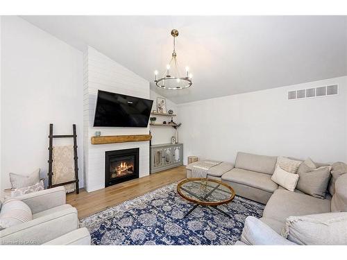2560 2 Side Road, Burlington, ON - Indoor Photo Showing Living Room With Fireplace