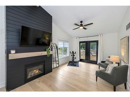2560 2 Side Road, Burlington, ON - Indoor Photo Showing Living Room With Fireplace